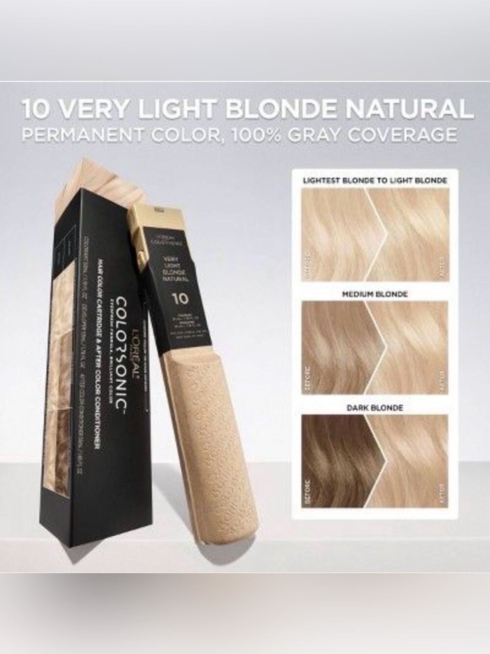 L'Oreal ColorSonic Permanent Hair Color Cartridge - Very Light Blonde 10